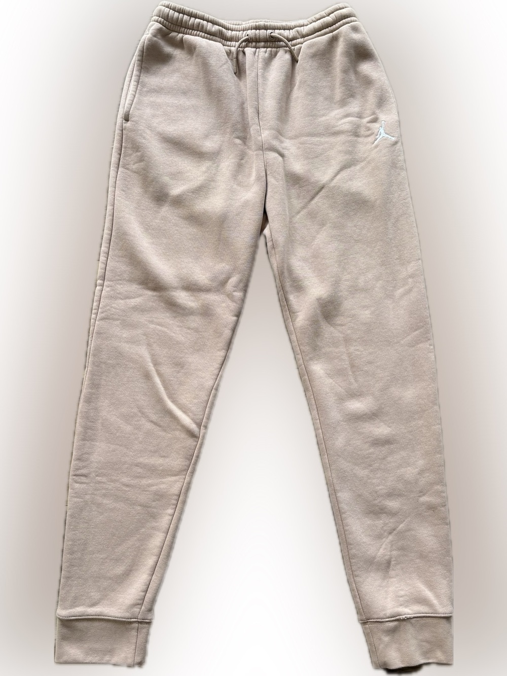 Jordan Kids Tan Fleece Joggers with Embroidered Jumpman